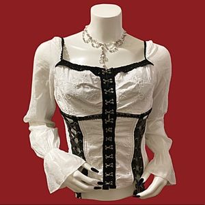 🤍🖤Tripp nyc Lolita Corset Blouse🖤🤍